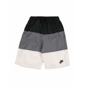 Nike Sportswear Kalhoty tmavě šedá / černá / bílá