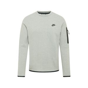 Nike Sportswear Mikina 'Tech Fleece' světle šedá / černá
