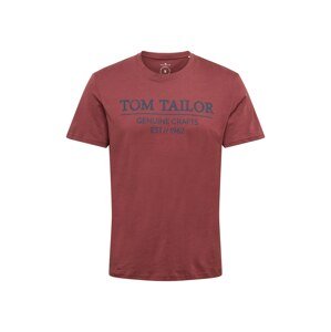 TOM TAILOR Tričko  námořnická modř / karmínově červené
