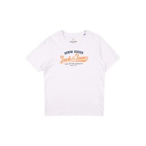 Jack & Jones Junior Tričko 'Neon'  námořnická modř / oranžová / bílá