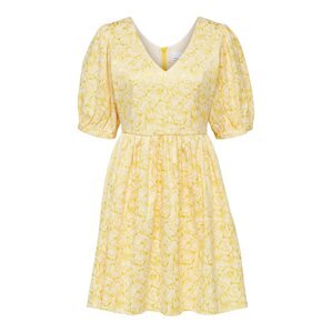 SELECTED FEMME Koktejlové šaty 'Joyce'  zlatě žlutá / bílá