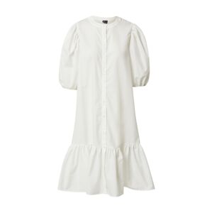 Gina Tricot Košilové šaty 'Slogan' bílá