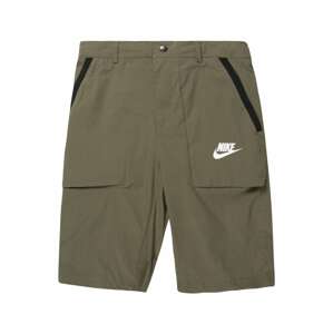 Nike Sportswear Kalhoty olivová / černá / bílá