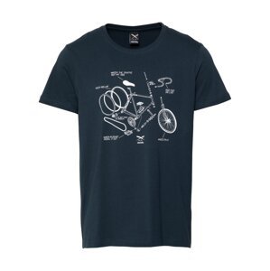 Iriedaily Tričko 'Bikeplosion' noční modrá / bílá
