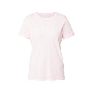 GUESS Tričko  světle růžová / bílá