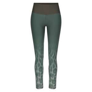 BENCH Sportovní kalhoty béžová / tmavě šedá / zelená