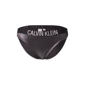 Calvin Klein Swimwear Spodní díl plavek černá / stříbrná