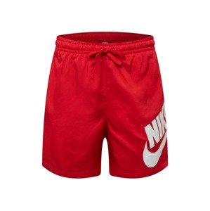 Nike Sportswear Kalhoty červená / bílá