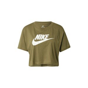 Nike Sportswear Tričko olivová / bílá