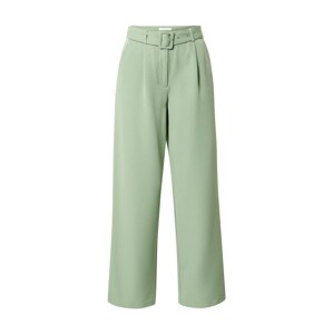VILA Kalhoty se sklady v pase  pastelově zelená