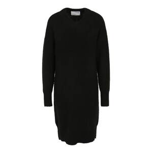 Selected Femme Tall Úpletové šaty 'SLFSIF KHLOE LS KNIT DRESS O-NECK B TALL'  černá