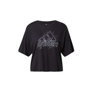 ADIDAS SPORTSWEAR Funkční tričko šedá / černá / bílá