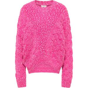 IZIA Maxi svetr  pink / bílá