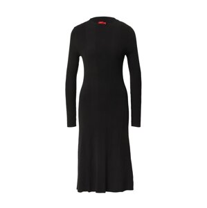 HUGO Úpletové šaty 'Silbyz' černá