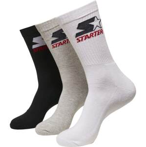 Starter Black Label Ponožky  světle šedá / červená / černá / bílá