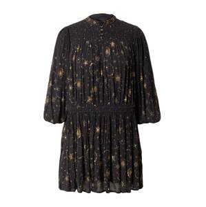 AllSaints Košilové šaty 'Selene'  zlatá / černá