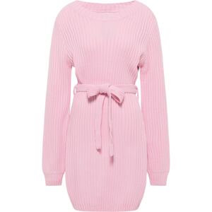 MYMO Úpletové šaty  světle růžová