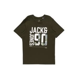 Jack & Jones Junior Tričko světle šedá / tmavě šedá / khaki / bílá