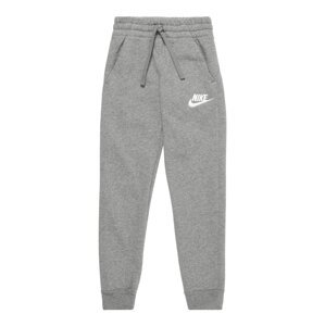 Nike Sportswear Kalhoty šedý melír / bílá