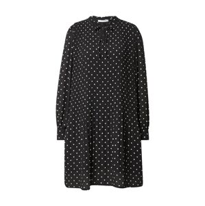 MOSS COPENHAGEN Košilové šaty 'Laurine' černá / bílá