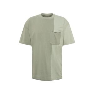 Abercrombie & Fitch Tričko  khaki / pastelově zelená