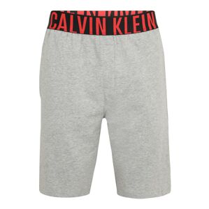 Calvin Klein Underwear Pyžamové kalhoty  šedý melír / červená / černá