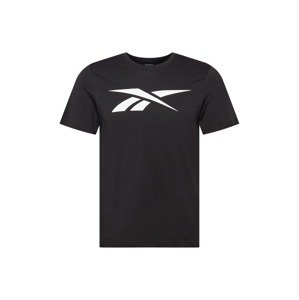 Reebok Sport Funkční tričko 'Vector'  černá / bílá