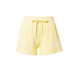Champion Authentic Athletic Apparel Kalhoty pastelově žlutá / bílá