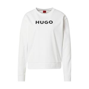 HUGO Mikina 'The HUGO Sweater' černá / bílá