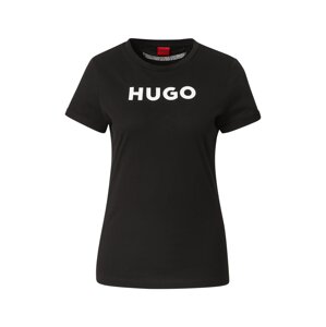 HUGO Tričko 'The HUGO Tee' černá / bílá