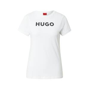 HUGO Tričko 'The HUGO Tee' černá / bílá