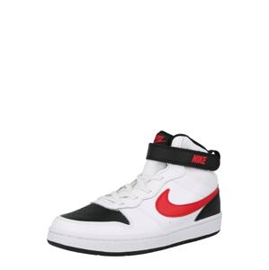 Nike Sportswear Tenisky 'Court Borough Mid 2'  ohnivá červená / černá / bílá