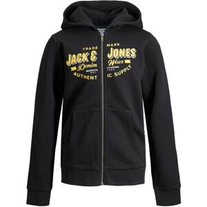 Jack & Jones Junior Mikina  žlutá / černá