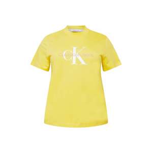 Calvin Klein Jeans Curve Tričko  žlutá / pudrová / bílá