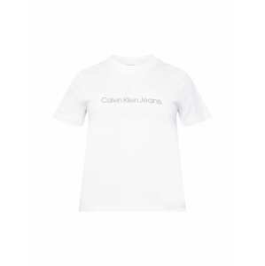 Calvin Klein Jeans Curve Tričko  šedá / bílá