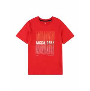 Jack & Jones Junior Tričko 'Cyber'  šafrán / červená / bílá