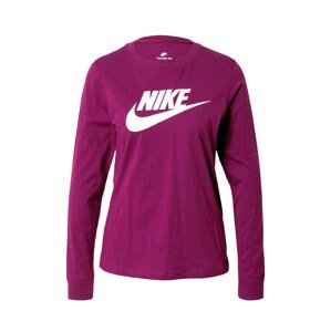 Nike Sportswear Tričko  vínově červená / bílá