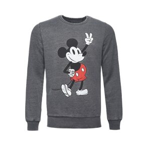 Recovered Mikina 'Disney Mickey Peace Pose'  tmavě šedá / červená / černá / bílá