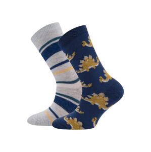 EWERS Ponožky  tmavě modrá / zlatě žlutá / šedý melír / jasně oranžová / pudrová