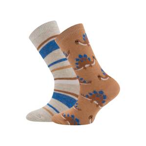 EWERS Ponožky  béžová / modrá / světle hnědá / bílá
