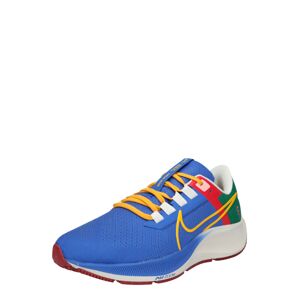 NIKE Sportovní boty 'Air Zoom Pegasus 38 A.I.R. Jordan Moss'  královská modrá / zelená / oranžová / červená / bílá