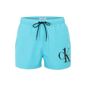 Calvin Klein Swimwear Plavecké šortky  aqua modrá / černá