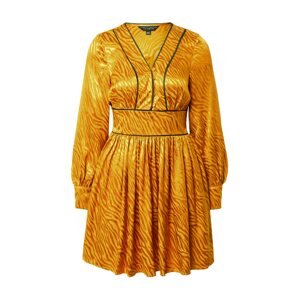 Dorothy Perkins Šaty zlatě žlutá / černá