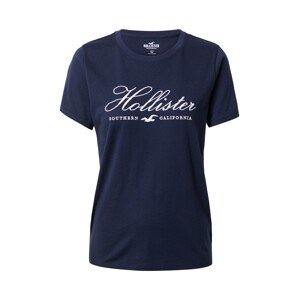 HOLLISTER Tričko námořnická modř / bílá