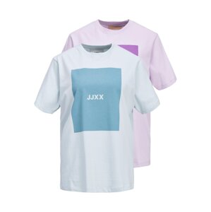 JJXX Tričko 'AMBER'  nebeská modř / světlemodrá / pastelová fialová / světle fialová / bílá