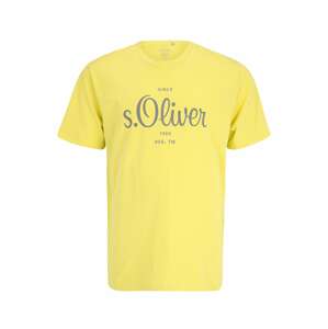 s.Oliver Red Label Big & Tall Tričko  žlutá / šedá