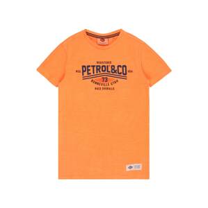 Petrol Industries Tričko  námořnická modř / oranžová