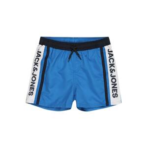 Jack & Jones Junior Plavecké šortky 'CRETE'  královská modrá / černá / bílá