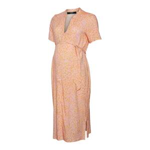Vero Moda Maternity Košilové šaty 'VICA'  fialová / oranžová / pink