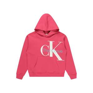 Calvin Klein Jeans Mikina 'PRIDE'  světlemodrá / pink / bílá
